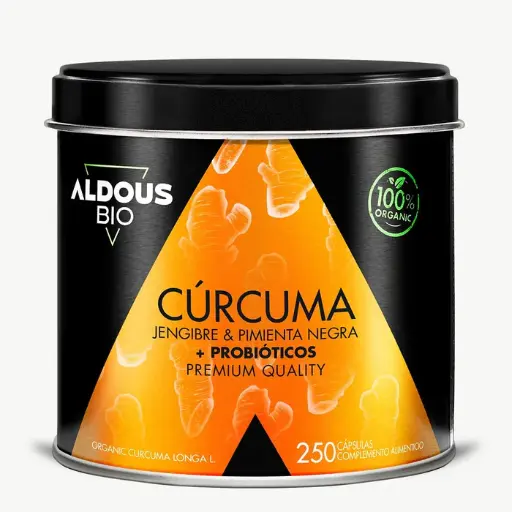 [8437020622042] Curcuma Jengibre Pimienta Probioticos 250 Cap. (Aldous)