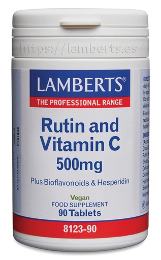 [5055148403553] Rutina y Vit. C 500 mg. 90 Tab. (Lamberts)