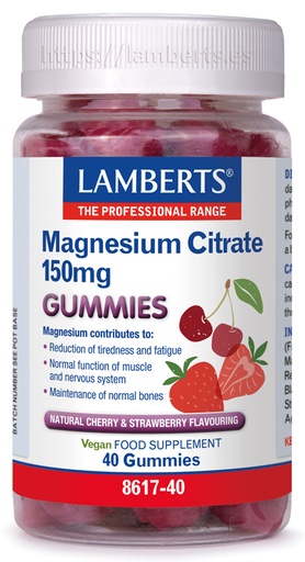 [5055148414979] Citrato de Magnesio 40 Gummies (Lamberts)