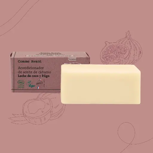 [3760349310686] Acondicionador Solido Aceite de Cañamo Higo y Leche de Coco (Comme Avant)