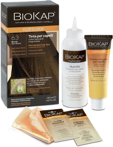 [8030243010308] Tinte Rubio Dorado Oscuro 6.3  140 ml. (Biokap) 