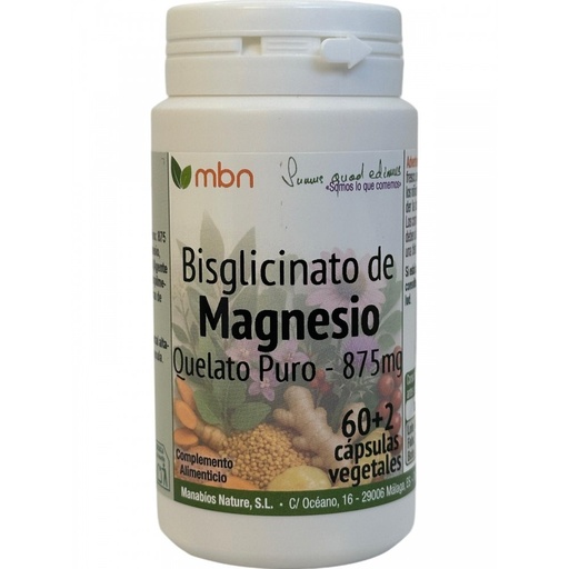 [8435014371532] Bisglicinato de Magnesio 60+2 Caps. 875 Mg. (Manabios) 