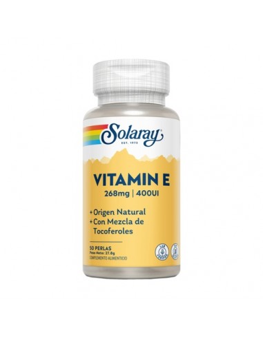 [076280633368] Vitamina E 400UI 50 perlas (Solaray)