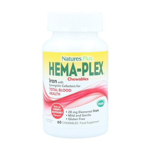 [097467037687] HemaPlex 60 Tab. Masticables (Natures Plus)