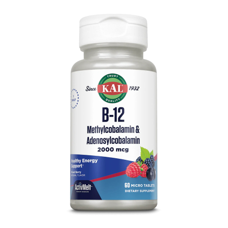 [021245981961] Vit B12 Metylcobalamin y Adenosilcobalamin 60 Tab. (Kal) 