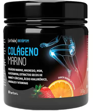 [8426494132072] Colageno Marino Sabor Naranja Fresa 300 Grs. (Herbora)