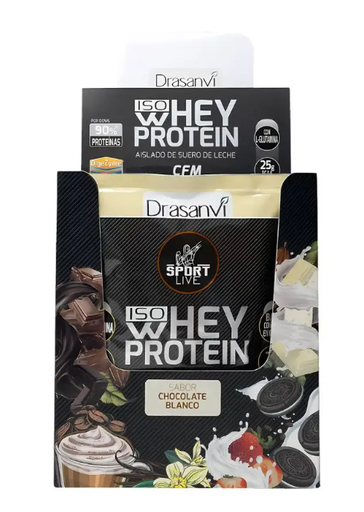 [8436601104946] Monodosis 30 gr Whey Protein Chocolate Blanco (Drasanvi)