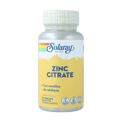 [076280676150] Zinc 25 Mg y Semilla Calabaza 50 mg 60 Caps (Solaray)