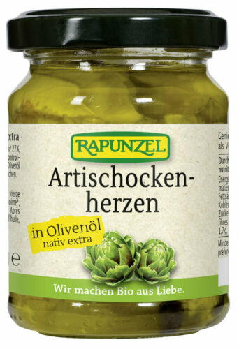 [4006040277217] Alcachofas En Aceite Oliva 120 Grs. (Rapunzel)