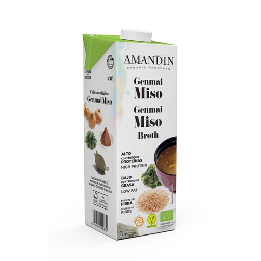 [8410509000630] Sopa  Genmai Miso Con Wakame Eco  1 Ltr. (Amandin)