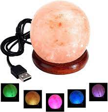 [8422828730693] Lampara De Sal Esfera Usb Multicolor + Ó + 13 Cm (Laboratorio SYS)