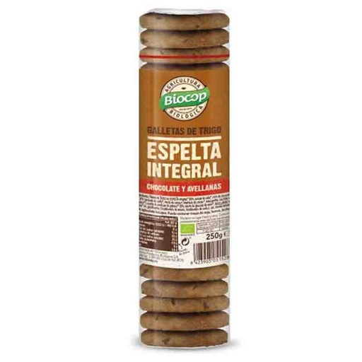 [8423903051528] Galletas Espelta Integral Choco Y Avellana S/Palma 250 Gr (Biocop)
