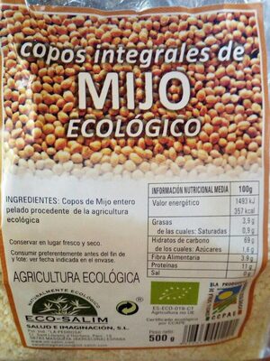 [8426633001221] Copos De Mijo Integ. 500 Grs. (Eco Salim)
