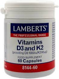 [5055148411381] Vitamina D3 1000 UI  Y K2 90 pg 60 Caps. (Lamberts)