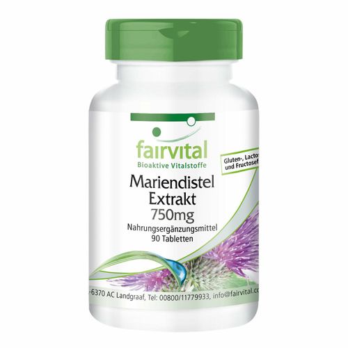 [8718309447977] Extracto de Cardo Mariano 750 mg 90 Pastillas (Fairvital)
