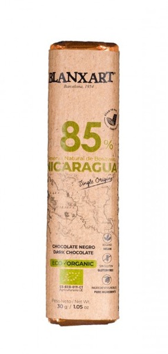 [8436006832772] Chocolatina 85% Nicaragua 30 gr Bio (Blanxart)
